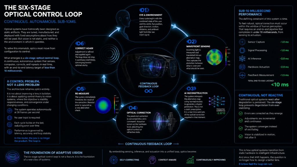 Infographic: the six-stage optical control loop